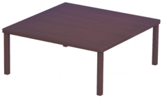 Square Dark Wood Dining Table.png